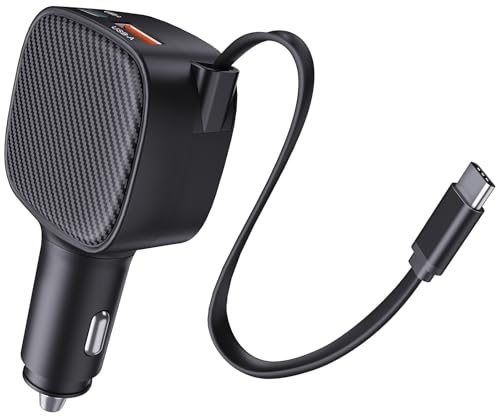 合計78W シガーソケット ケーブル 巻取り式 Car Charger 3台同時充電 12V/24V iPhone 17 / 17 Pro / 17 Pro Max Galaxy Android スマートフォン iPad タブレト ノートPC 等タイプC機器対応が8時間まえと比較して 40%オフの949円!